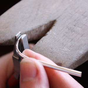 Making textured and stamped silver rings jewellery workshop Derbyshire